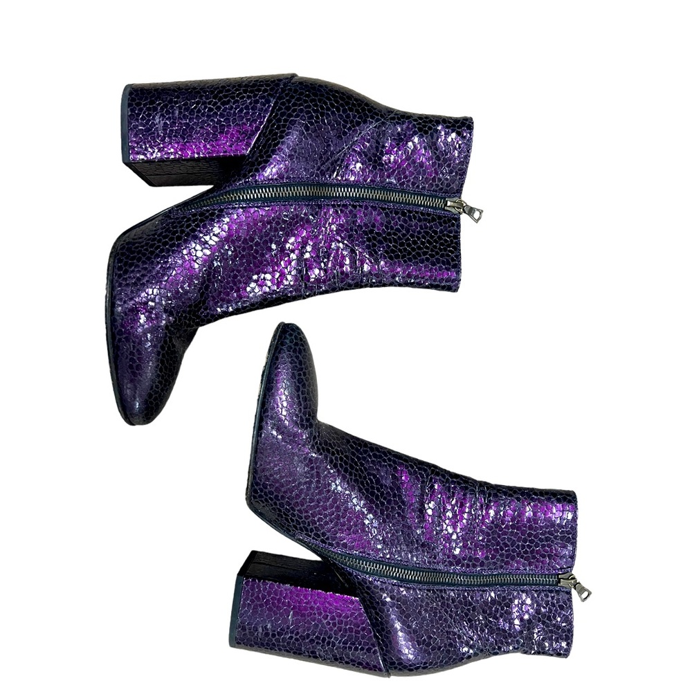 Dries van Noten purple boots